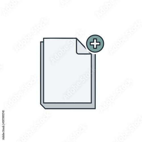 Blank Document Icon for Digital Content and File Management