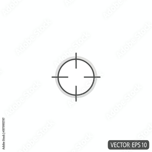 Minimalist Target Illustration for Precision and Focus Concepts