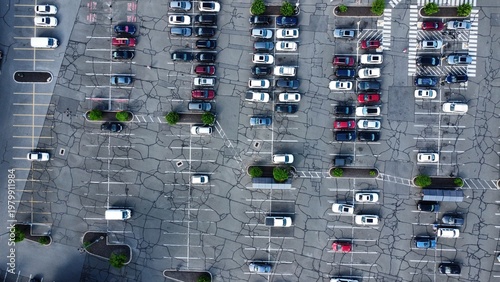 Aerial view of a parking lot in Danbury Connecticut