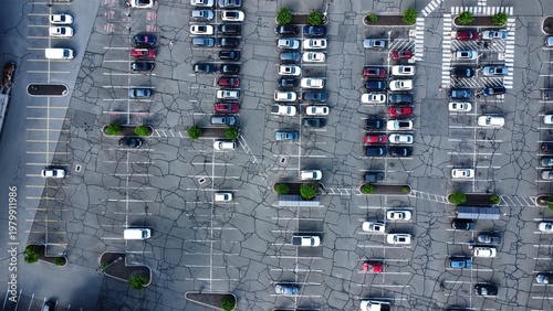 Aerial view of a parking lot in Danbury Connecticut