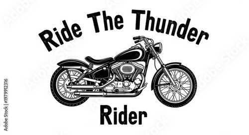 Vintage Motorcycle Rider Graphic.