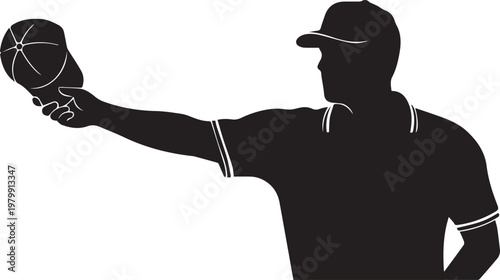 Silhouette of a man throwing a basketball