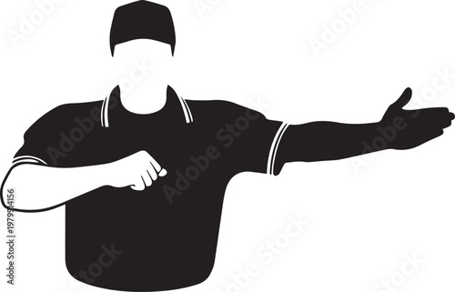 Black silhouette of a man gesturing
