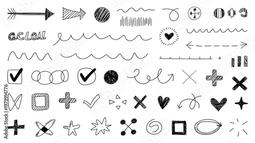 Tropical beach illustration featuring palm trees waves sunset and island elements