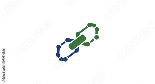 Green and blue chain link symbol.