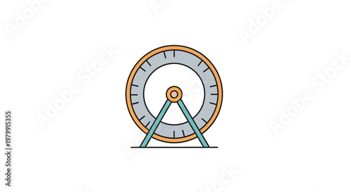 Colorful Ferris wheel amusement park ride.