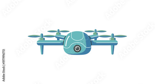 Modern Drone with Camera, Futuristic Technology, Aerial Photography Gadget