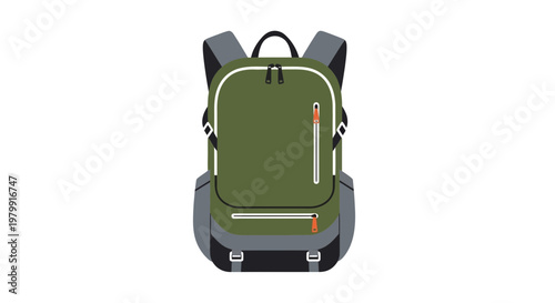 Modern Green Backpack, Outdoor Gear, Travel Backpack, Hiking Bag, Casual Backpack