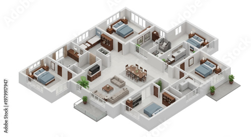 Apartment Building Floor Plan.