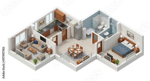 Apartment Floor Plan Layout Design.