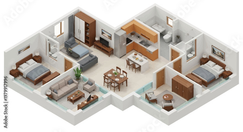 Apartment Floor Plan Interior.