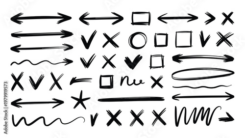 A sketch of beach elements umbrella chair wave sun and sailboat