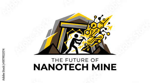 Nanotech Mine Future Concept Logo