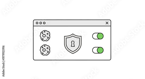 Security shield with lock icon.