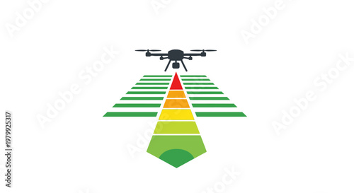 Drone with multicolor layered design.