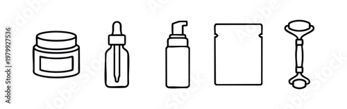 Simple Line Icons for Beauty and Skincare Shop Design