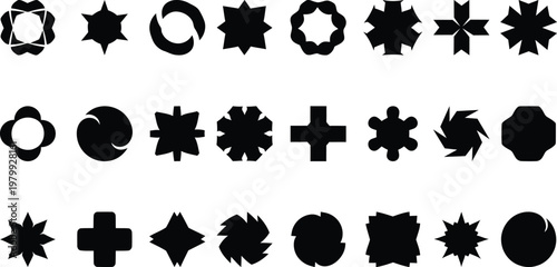 Abstract Shape Vector Set art and illustration