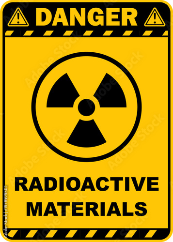 radioactive sign radiation symbol materials danger poster labels printable plaque template design