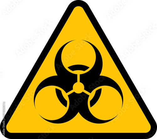 radioactive symbol radiation material and ionizing triangle yellow sign warning printable sign poster plaque template design