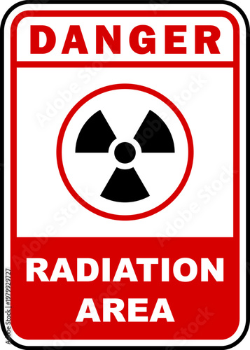 radioactive danger sign radiation area symbol icon poster banner printable plaque template design