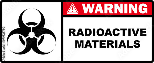 radioactive danger warning sign radiation area symbol icon poster banner printable plaque template design