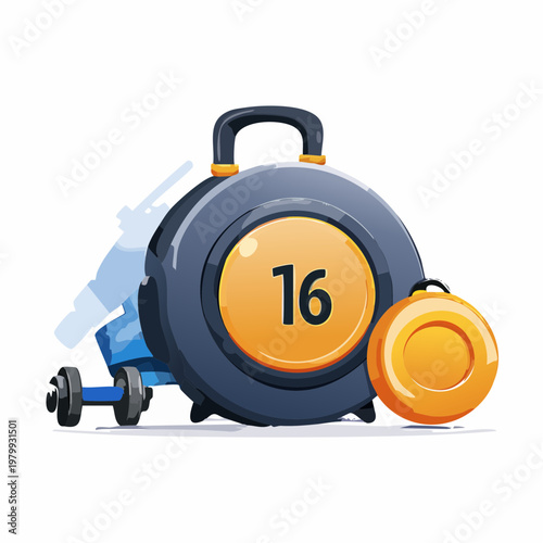 Fitness and Weightlifting Equipment Illustration