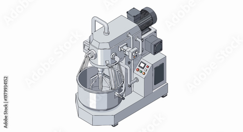 Wallpaper Mural Industrial Planetary Mixer Illustration for Professional Commercial Bakery and Food Processing Equipment Torontodigital.ca
