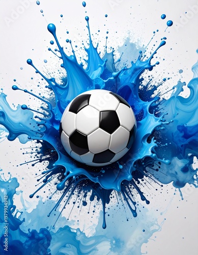 creative border frame illustration of a soccer ball with copy space on white background