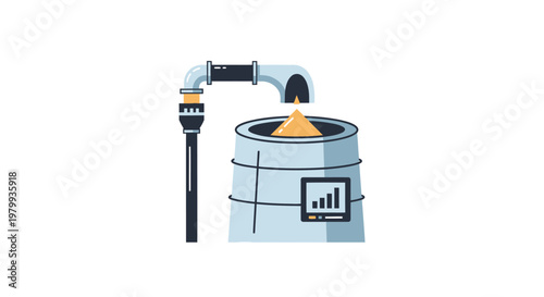 Industrial robotic arm pouring material.