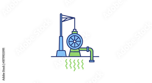 Industrial steam engine machine.