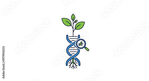 Genetic engineering of a plant.