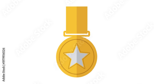 Golden Medal with Star Symbol.