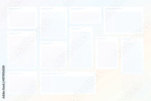 Pastel SaaS dashboard interface background with modular analytics cards grid admin panel UI vector template modern web layout