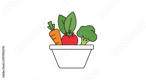 Fresh vegetables in a bowl.