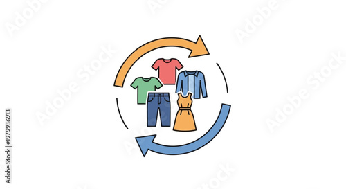 Clothing Exchange Sustainable Fashion Concept.