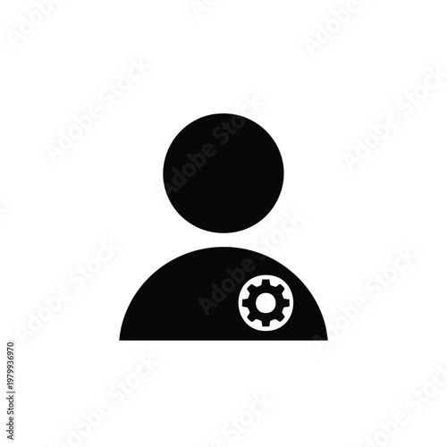 Settings, user profile, gear icon, person silhouette, customizable avatar