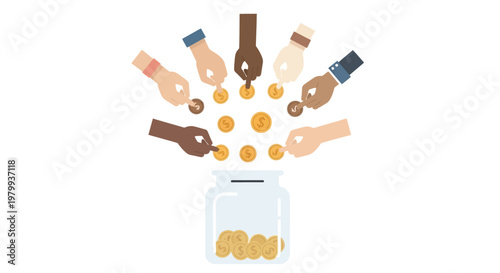 Coins Spilling from a Jar.