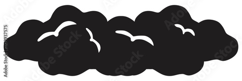 Cloud Shape Abstract Weather Illustration.