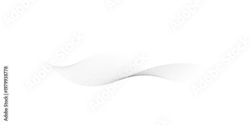 Minimalist Dot Wave Halftone Pattern with Depth and Fluid Motion, Perfect for Transparent Backgrounds in Product Marketing and Digital Design Elements
