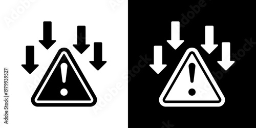 Risk Icon Set Vector Collection Isolated In Black And White