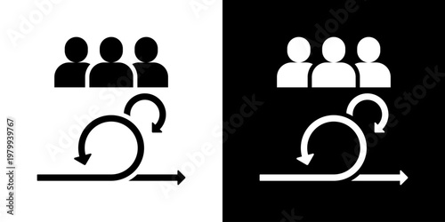Agile Team Icon Set Multiple Style Collection
