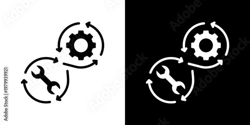 Devops Icon Set Multiple Style Collection