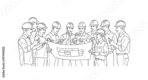 Group of Soldiers Collaborating Around a Table.