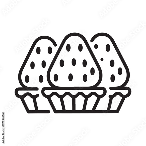 Three chocolate covered strawberries presented on a white tray