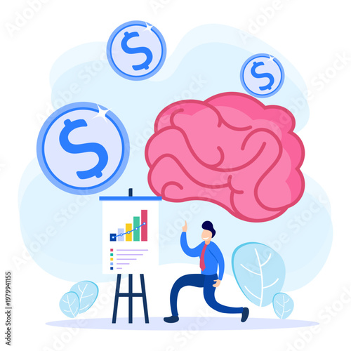 Illustration vector graphic cartoon character of business activity