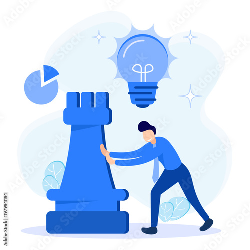 Illustration vector graphic cartoon character of business activity