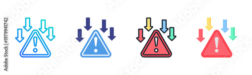 Risk Icon Set Multiple Style Collection
