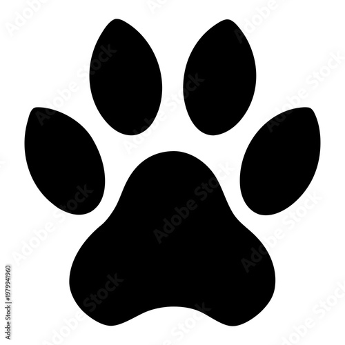 Dog Paw Print Silhouette