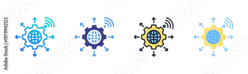 Deployment Icon Set Multiple Style Collection