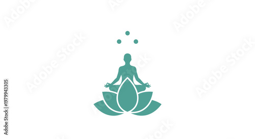 Person Sitting in Lotus Position Meditating.
